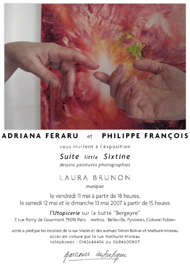 Adriana Feraru - exposition Suite little sixtine